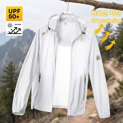 Leichte Kapuzenjacke Windbreaker mit Reißverschluss für Herren