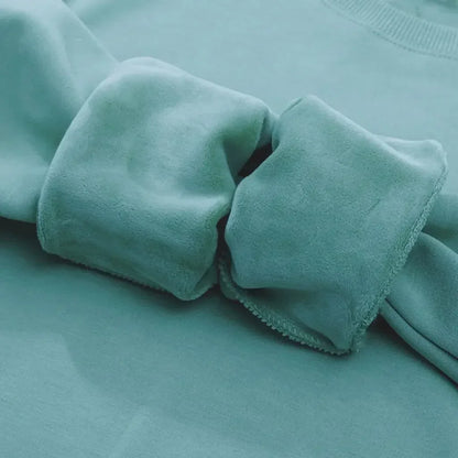 Unisex Long-Sleeve Crew-Neck Sweatshirt with Soft Fleece Lining