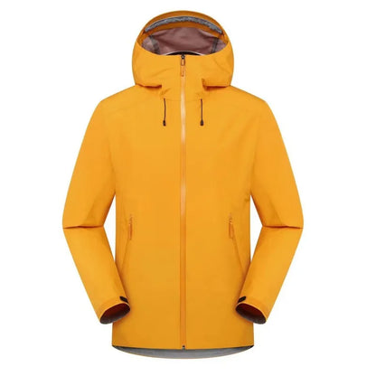 Unisex Outdoorjacke mit Kapuze, Reißverschlusstaschen, wind- und wasserabweisend