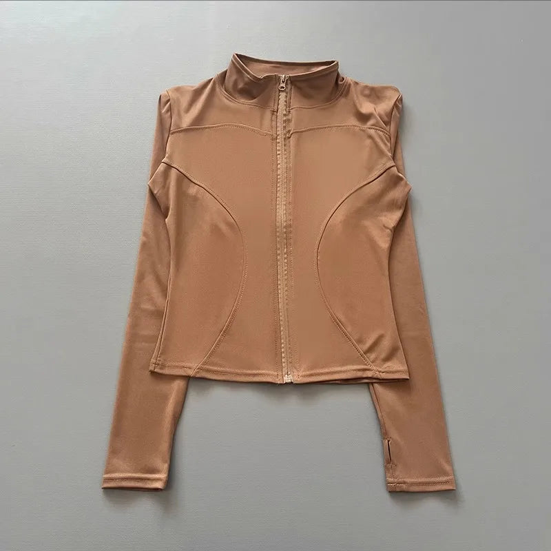 Damen Sportjacke mit Stehkragen & Reißverschluss