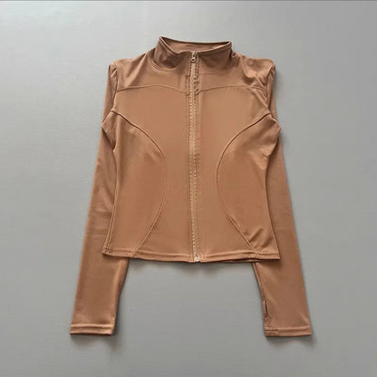 Damen Sportjacke mit Stehkragen & Reißverschluss