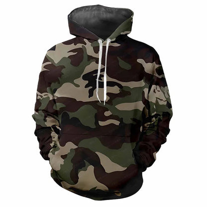 Kapuzenpullover Herren/Unisex Camouflage Muster mit Kängurutasche