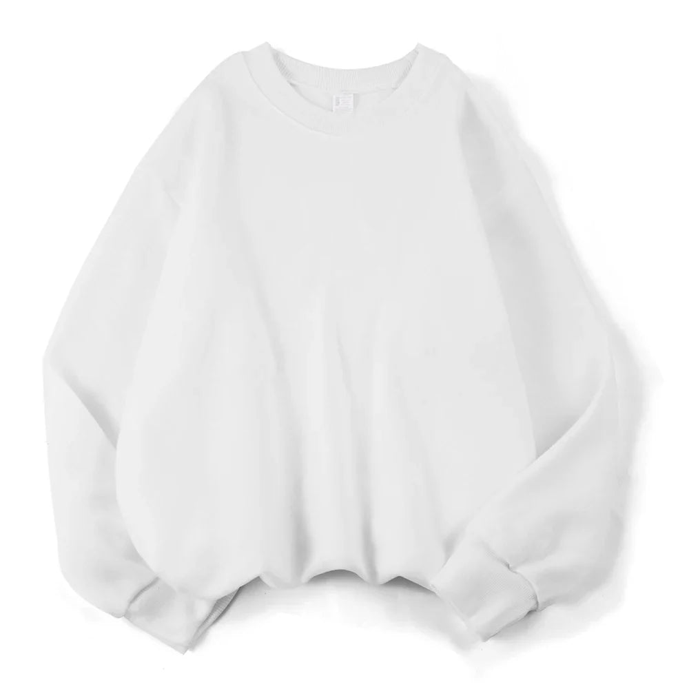Oversized Sweatshirt Rundhals Langarm Pullover Damen Freizeit
