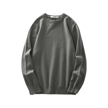 Unisex Langarm Pullover Rundhals Rippbündchen