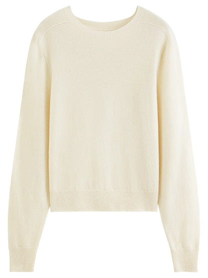 Women's Long-Sleeve Crewneck Sweater in Soft Material
