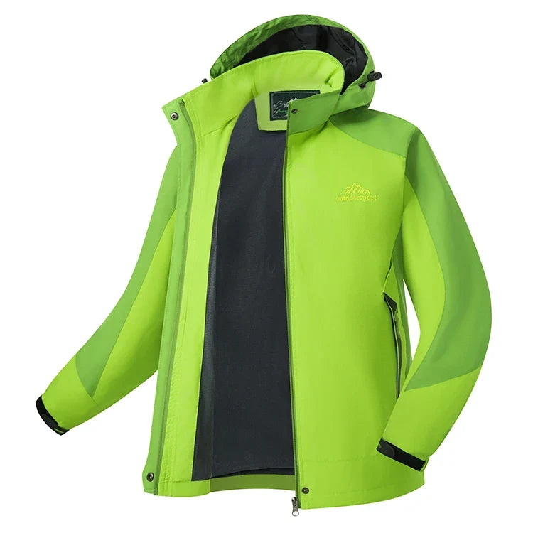 Outdoor Funktionsjacke für Damen Wasserdicht Winddicht Atmungsaktiv mit Kapuze