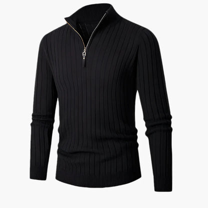 Men's Half-Zip Knit Sweater – Elegant Casual and Business Style
