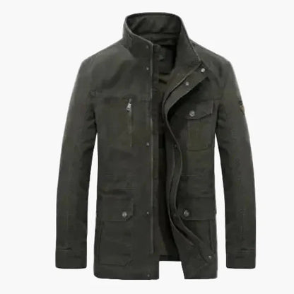 Men's casual jacket with stand-up collar and multiple pockets – casual, mid-length, ideal for everyday and outdoor use