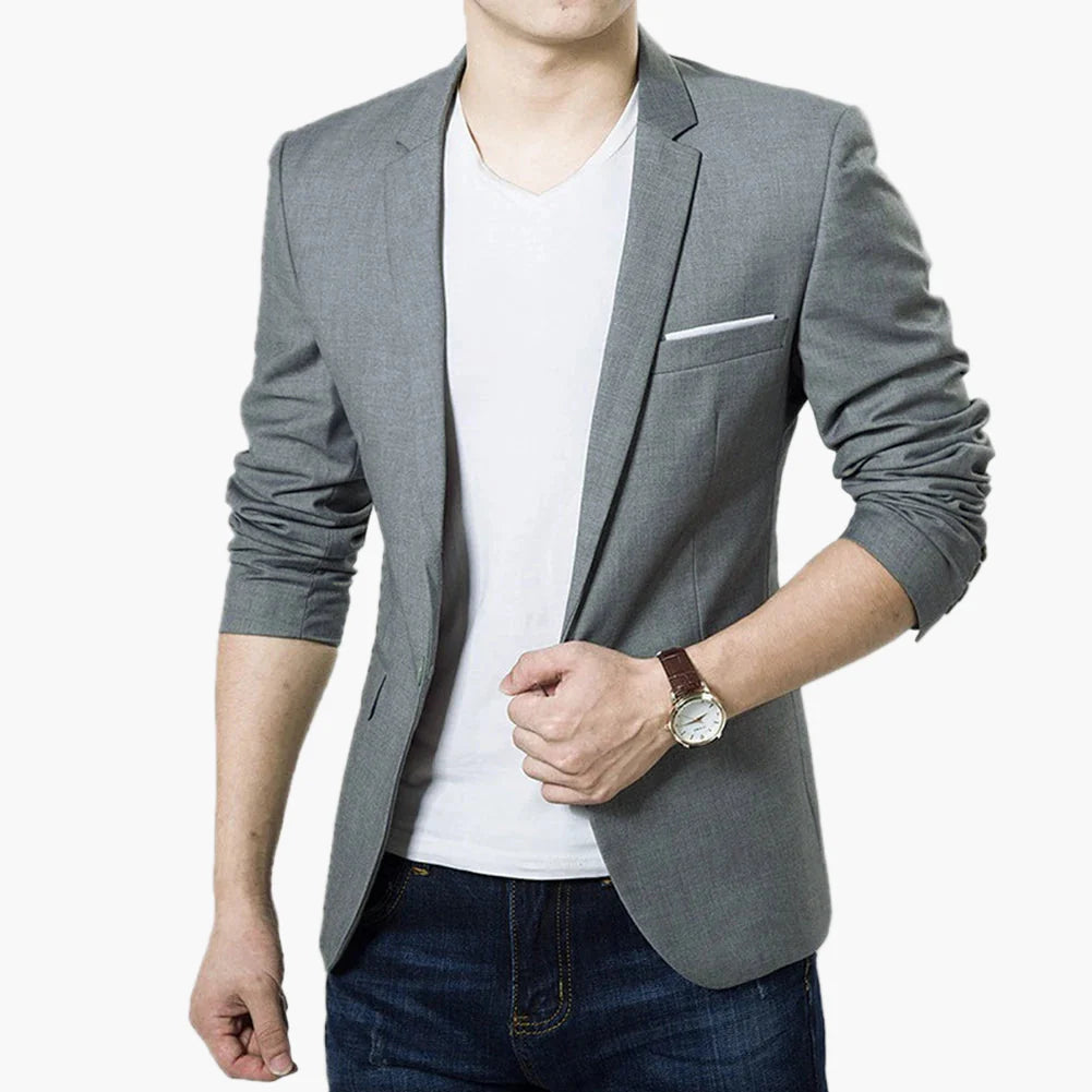 Men's Blazer Slim Fit Modern Business Casual Jacket – Elegant Suit for Office & Everyday Use
