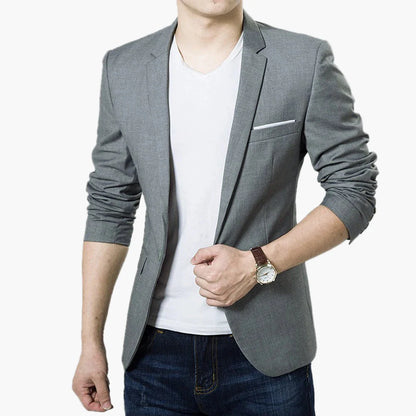 Men's Blazer Slim Fit Modern Business Casual Jacket – Elegant Suit for Office & Everyday Use