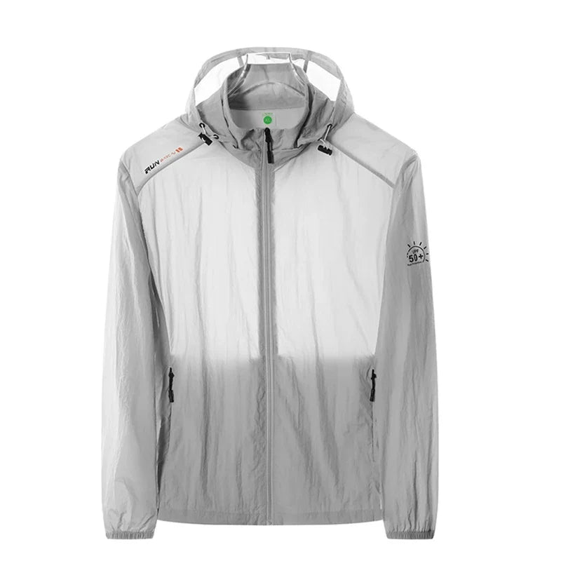 Leichte Kapuzenjacke Windbreaker mit Reißverschluss für Herren