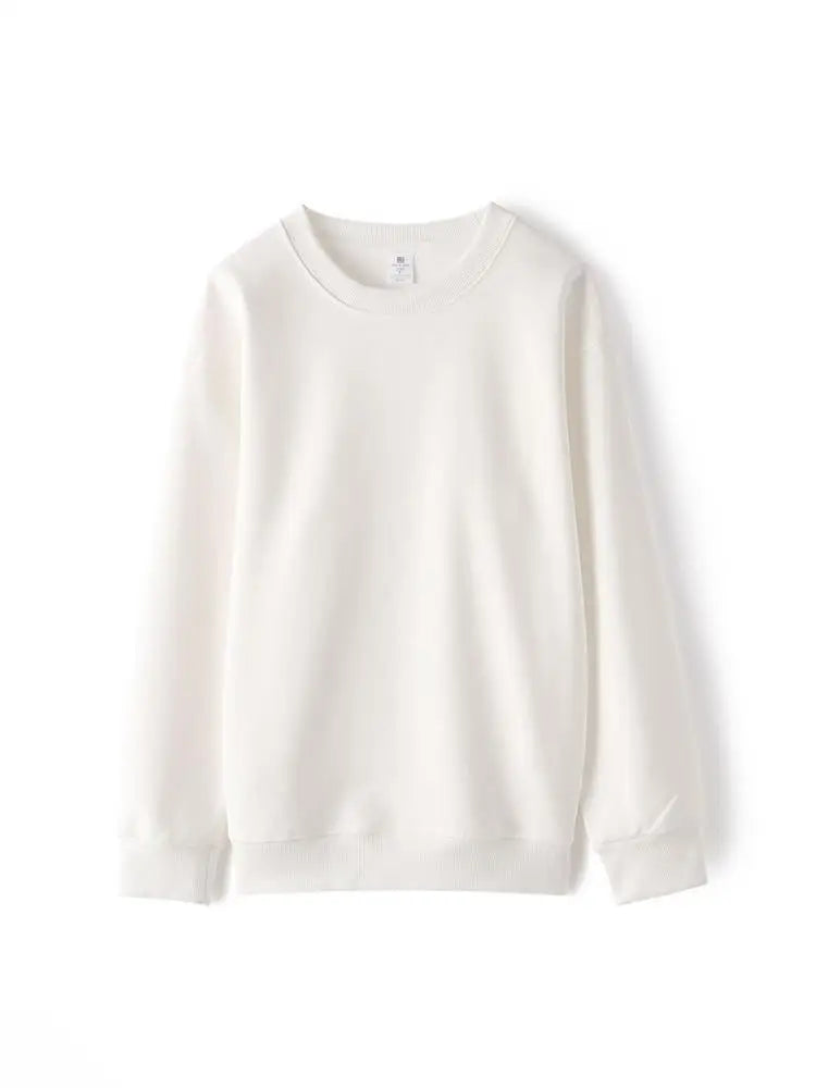 Unisex long-sleeve crew-neck basic sweater in various colors