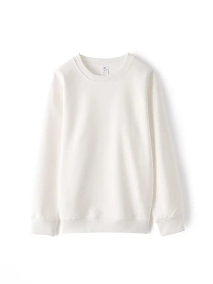Unisex long-sleeve crew-neck basic sweater in various colors