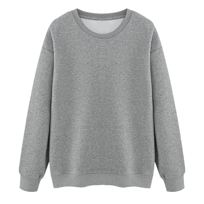 Unisex Long-Sleeve Crew-Neck Sweatshirt with Inner Lining