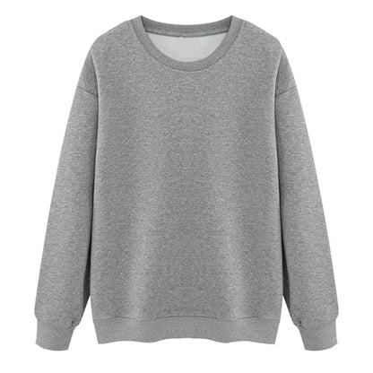 Unisex Long-Sleeve Crew-Neck Sweatshirt with Inner Lining