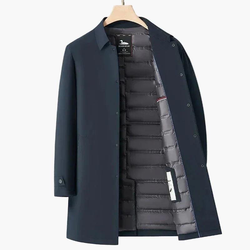 Men's transitional jacket with stand-up collar – Elegant city style for everyday and office use