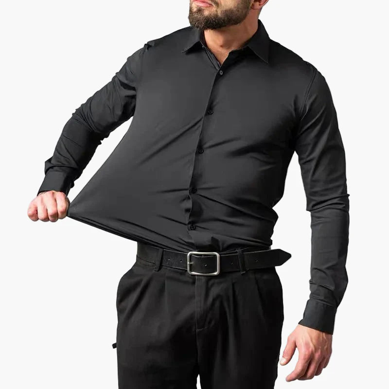Men's Business Stretch Shirt – Modern, Comfortable Long-Sleeve Shirt for Office & Everyday Use