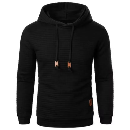 Men's hoodie with brick pattern, textured hoodie
