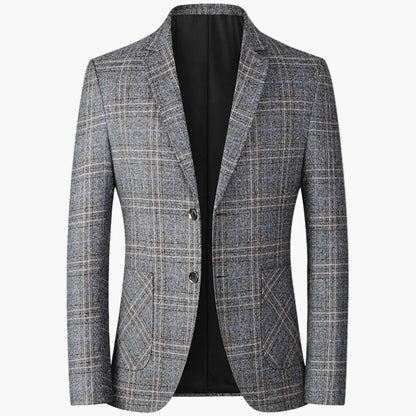 Men's Blazer Modern Business Checked – Elegant Blazer for Office & Events