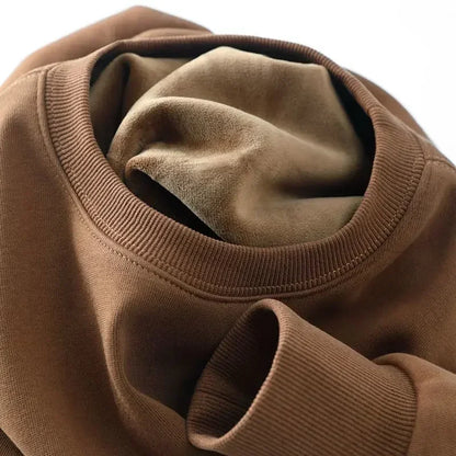 Unisex Long-Sleeve Crew-Neck Sweatshirt with Soft Fleece Lining