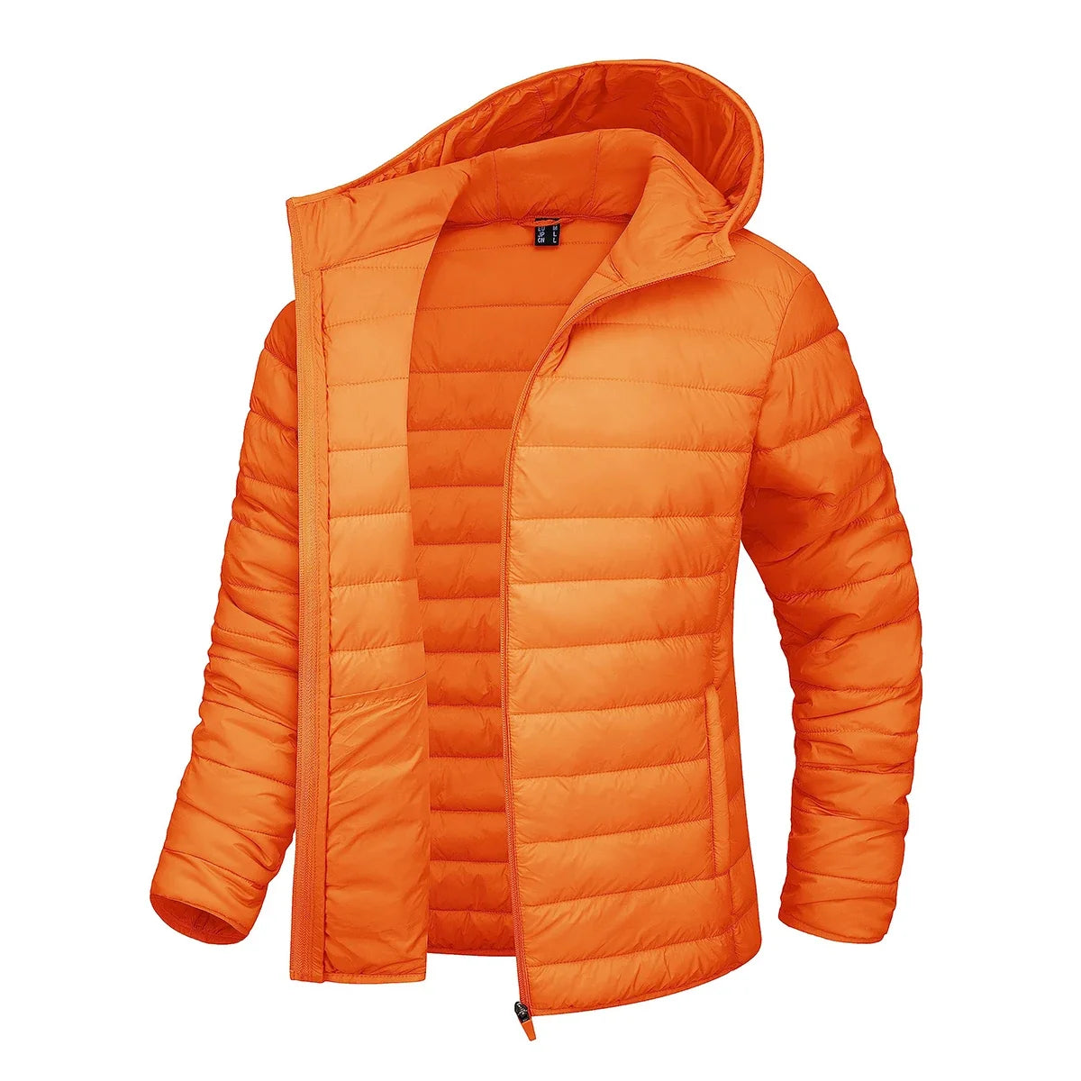 Damen Steppjacke mit Kapuze, Reißverschluss, Gelb
