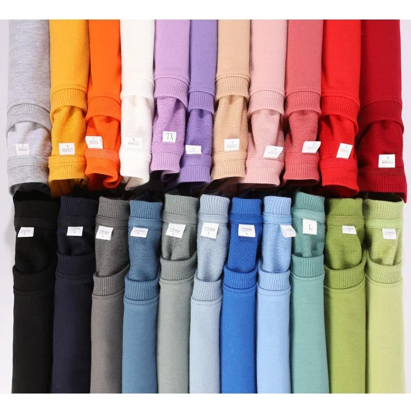 Unisex long-sleeve sweatshirt crew-neck sweater multicolored
