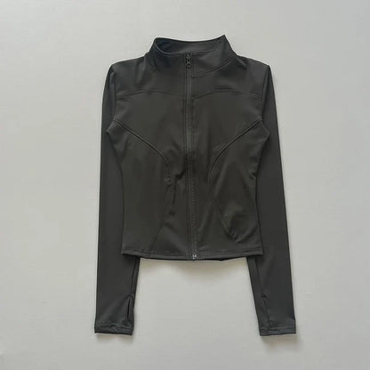 Damen Sportjacke mit Stehkragen & Reißverschluss