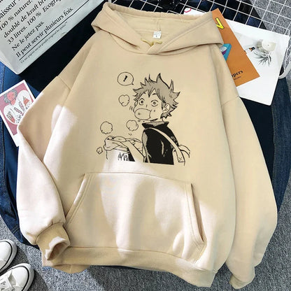Hoodie with graphic print, long sleeves, hood, and kangaroo pocket