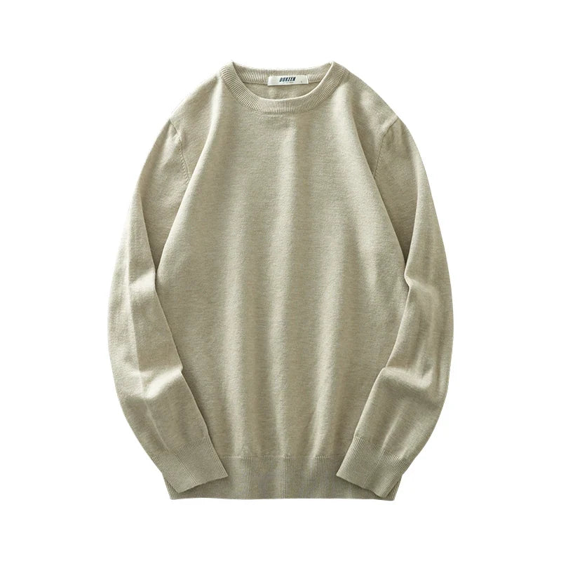 Unisex Langarm Pullover Rundhals Rippbündchen