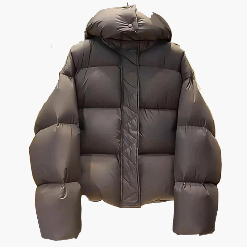 Men's Oversized Puffer Jacket – Urban Winter Streetwear Quilted Jacket with Hood