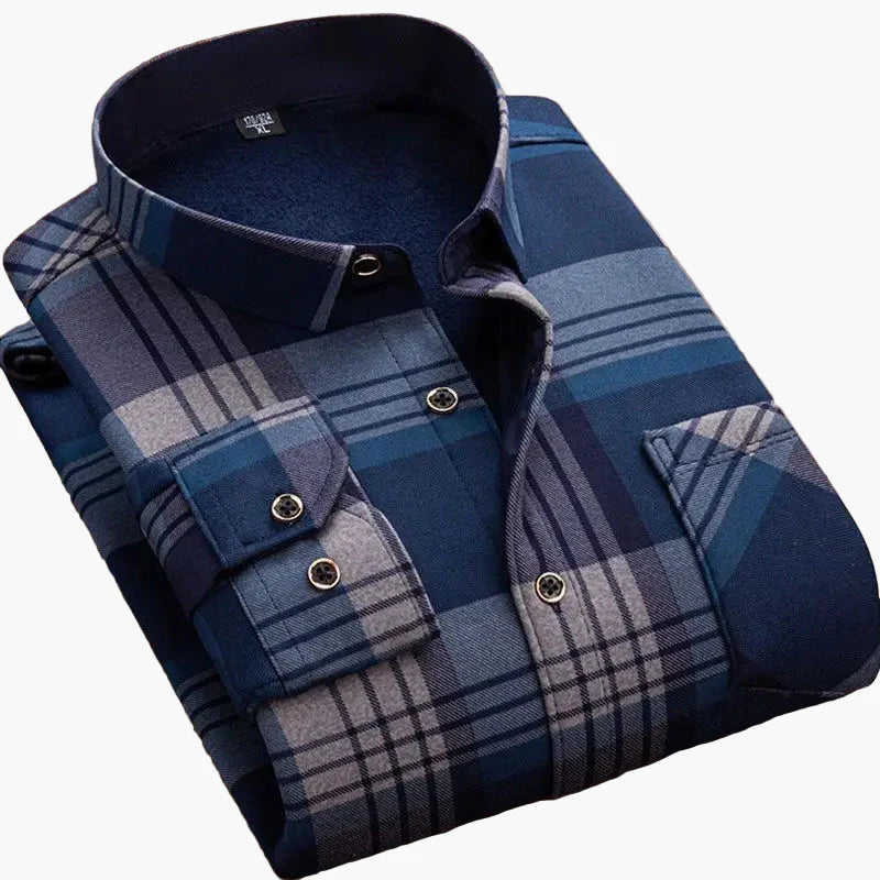 Men's Casual Flannel Shirt Checked Long Sleeve – Modern Outdoor & Business Casual Shirt