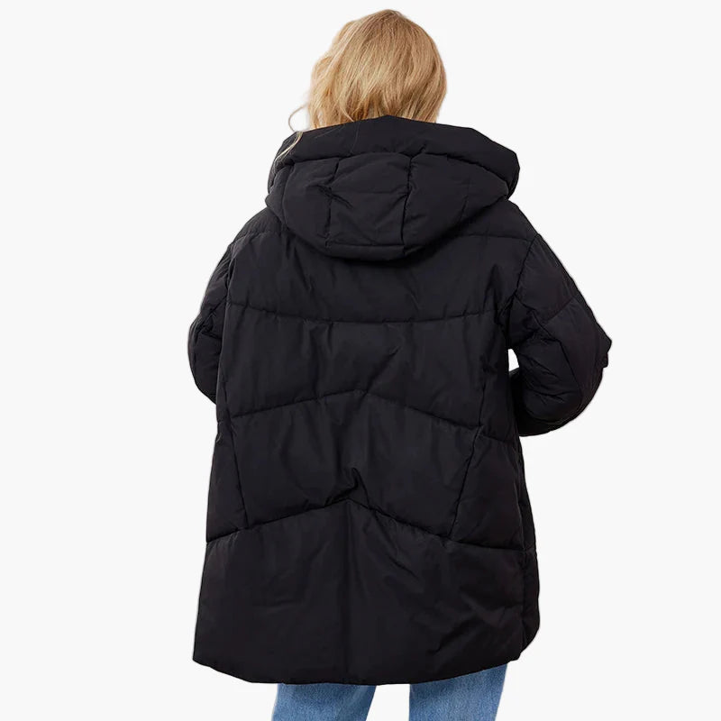Damen Winter Steppjacke mit Kapuze – Lässige warme Outdoorjacke für Alltag und Freizeit