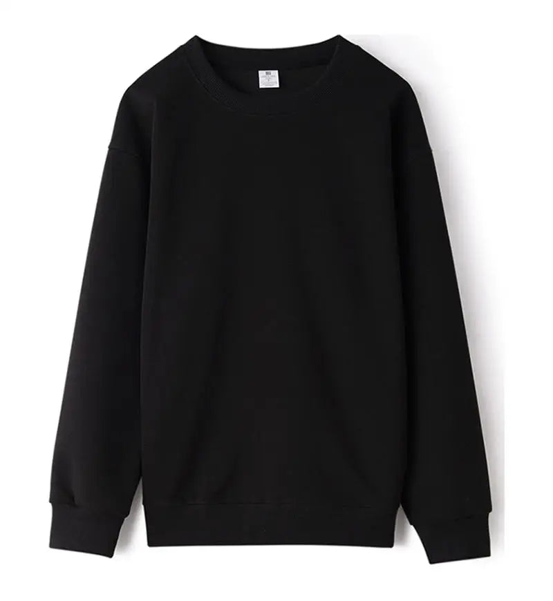 Unisex long-sleeve crew-neck basic sweater in various colors