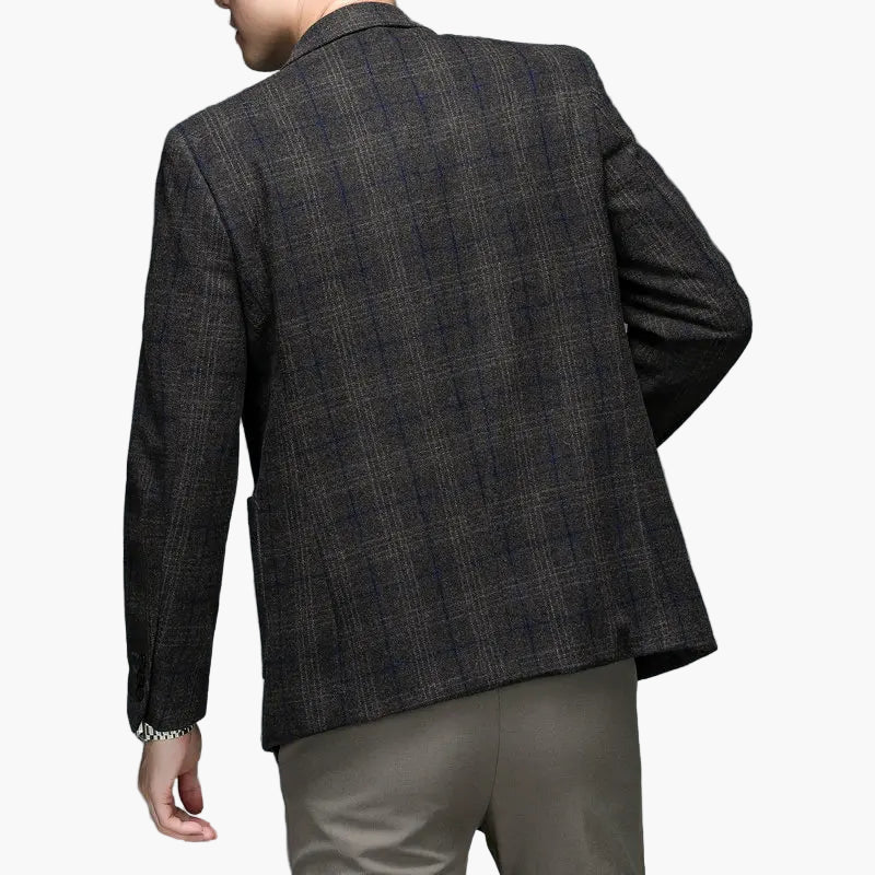 Men's Business Casual Blazer – Modern Checked Look for Office and Everyday Use