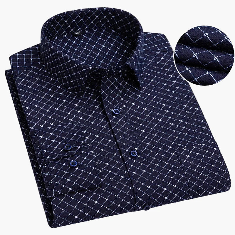 Men's Business Shirt with Stripes – Classic Style for Office & Everyday Use