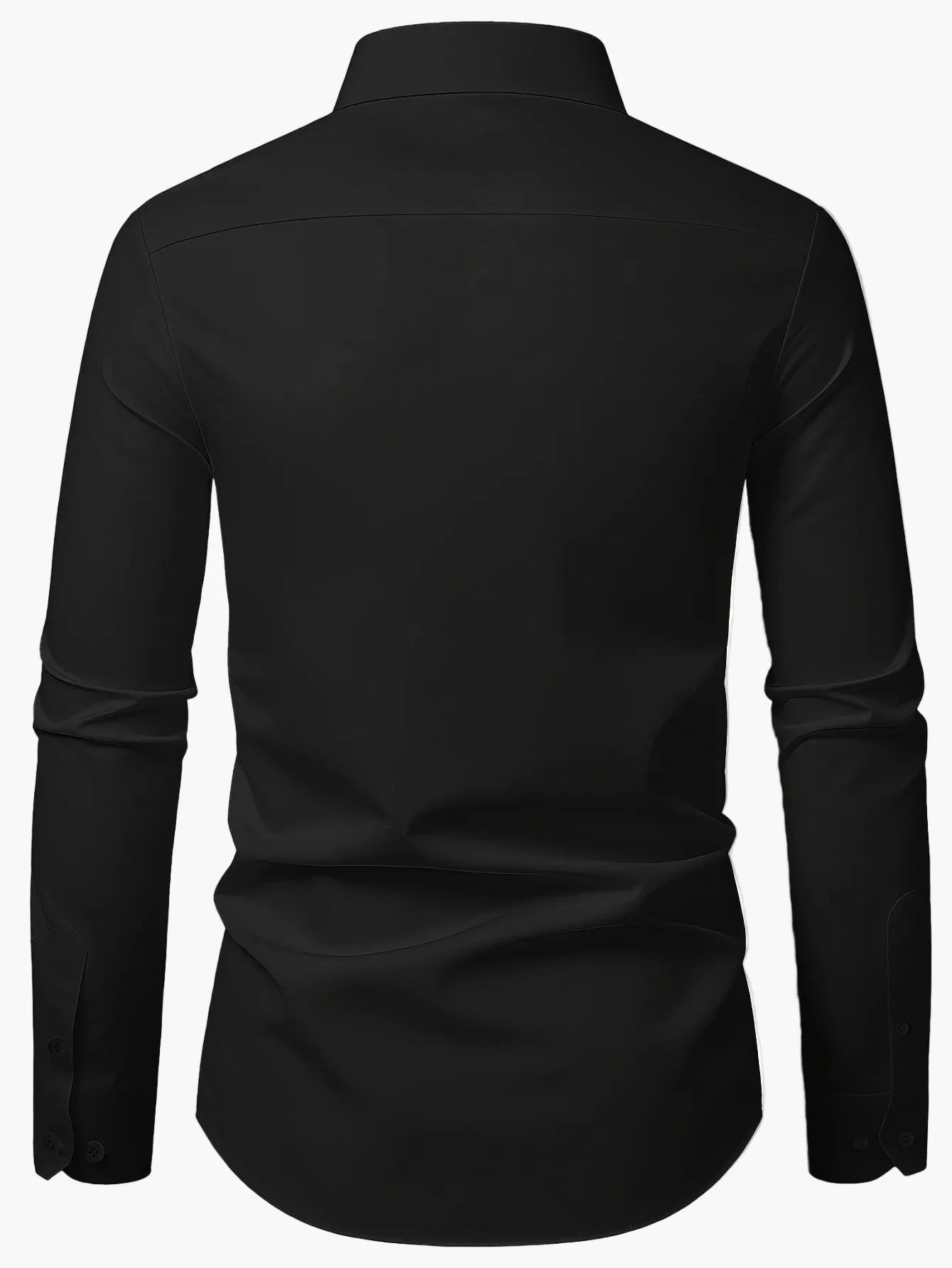 Men's Elegant Casual Shirt with Contrast Details – Modern Slim Fit Shirt for Office & Going Out