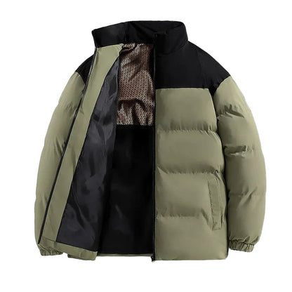 Men's Winter Quilted Jacket Modern Streetwear Transitional Jacket Outdoor