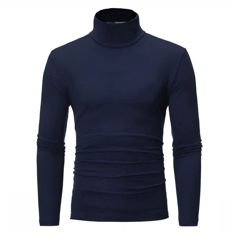 Men's turtleneck sweater long sleeve slim fit