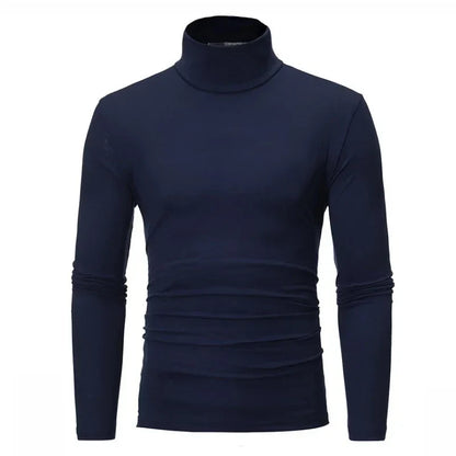 Men's turtleneck sweater long sleeve slim fit