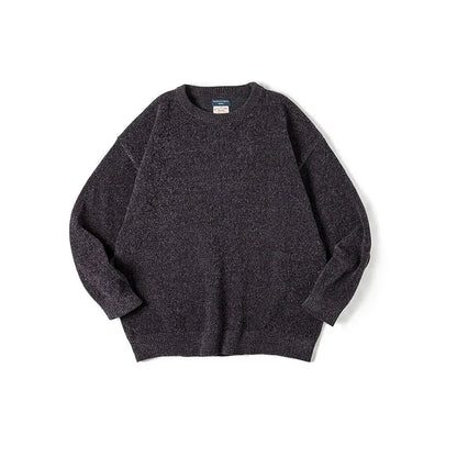 Men's pullover crew neck fine knit marled