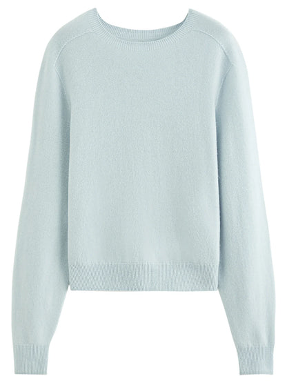 Women's Long-Sleeve Crewneck Sweater in Soft Material