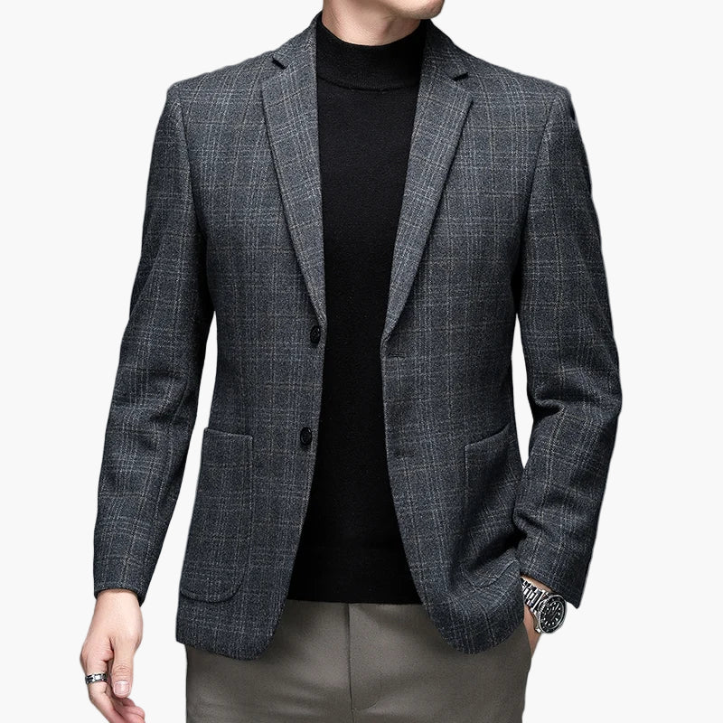 Men's Business Casual Blazer – Modern Checked Look for Office and Everyday Use