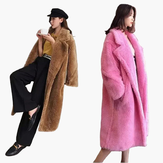 Damen Langer Oversize Mantel – Modischer Wintermantel für Alltag & Freizeit