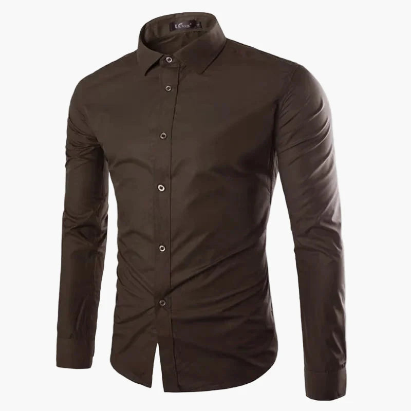 Men's Slim Fit Long Sleeve Business Casual Shirt – Modern Stylish Shirt for Office and Everyday Wear