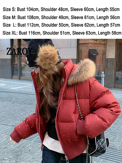 Women's padded quilted jacket with hood