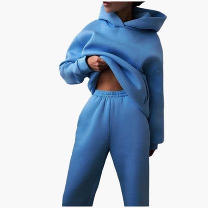 Women's Oversize Jogging Suit Set Hoodie & Jogging Pants – Comfortable Casual Look for Home and On the Go