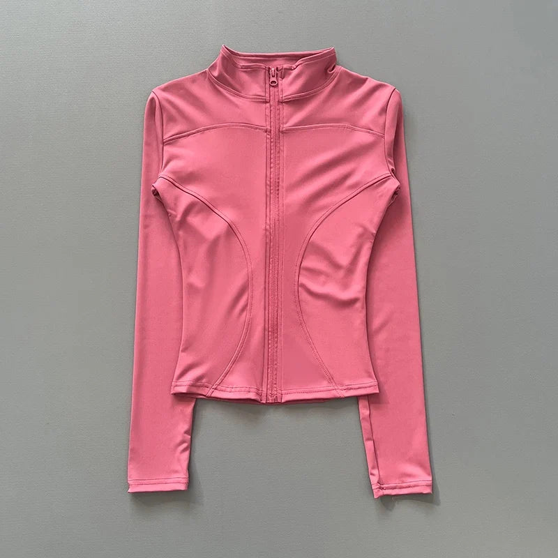 Damen Sportjacke mit Stehkragen & Reißverschluss
