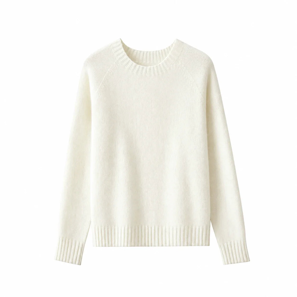 Women's Crew-Neck Sweater Long-Sleeve Basic Knit Sweater