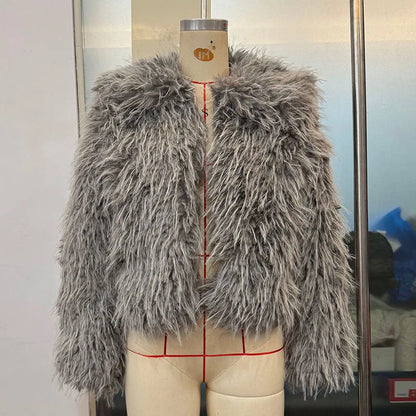 Damen Kapuzenjacke Fellimitat Steppdesign Braun Winterjacke