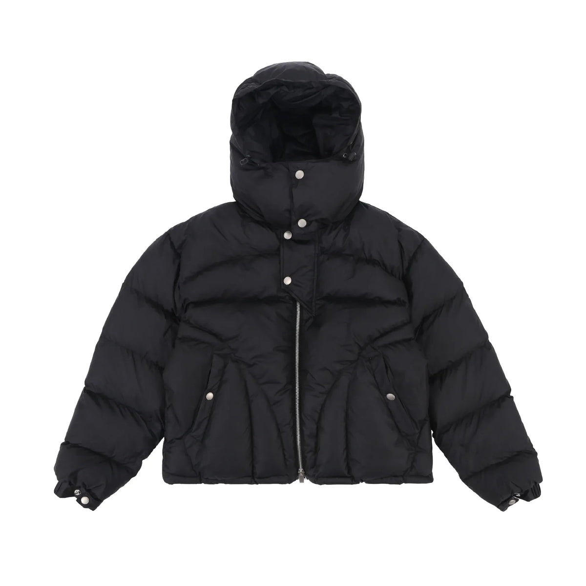 Men's Hooded Puffer Jacket, Cropped Cut